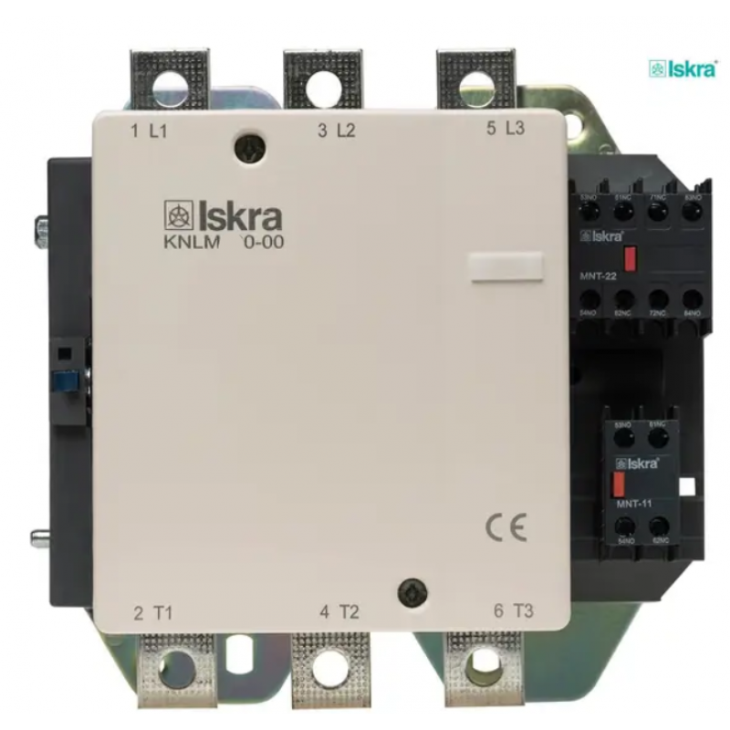 786030059000 - Контактор KNLM225-00, In-225 A, 110 кВт, Uc-220...230 В AC, Iskra