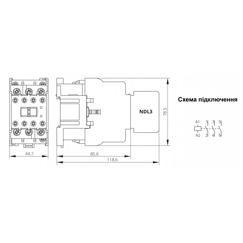 30050471000 - Контактор KNL30-00 M7, In-30 A, 15 кВт, Uc-220...240 В AC, Iskra