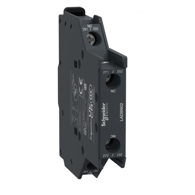 LAD8N02 - Боковой дополнительный контакт Tesys D, 2NC, Schneider Electric