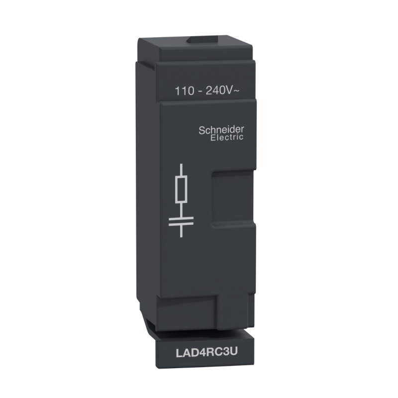 LAD4RC3U - RC-фильтр помех для контакторов LC1‑D40А… D65А, (DT60A… DT80A – 4P), U=110-240 В AC, Schneider Electric