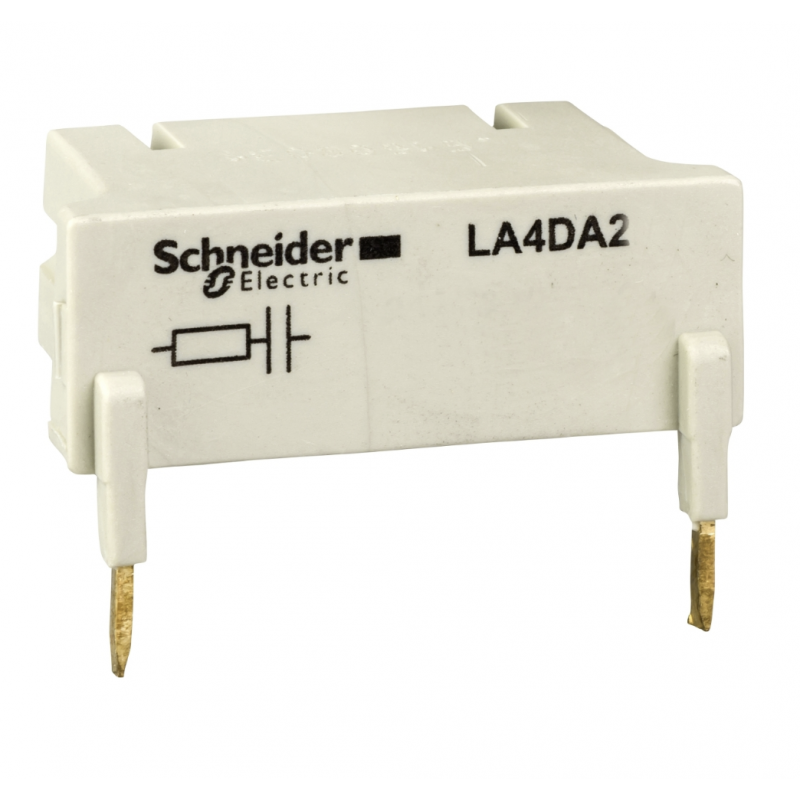 LA4DA2U - RC-фильтр помех для контакторов LC1‑D80… D150, (D40… D115‑4P), U=110-240 В AC, Schneider Electric
