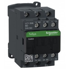 LC1D09BD - Контактор Tesys D, In-9 A, 4 кВт, Uc-24 В DC, 1NO+1NC, Schneider Electric