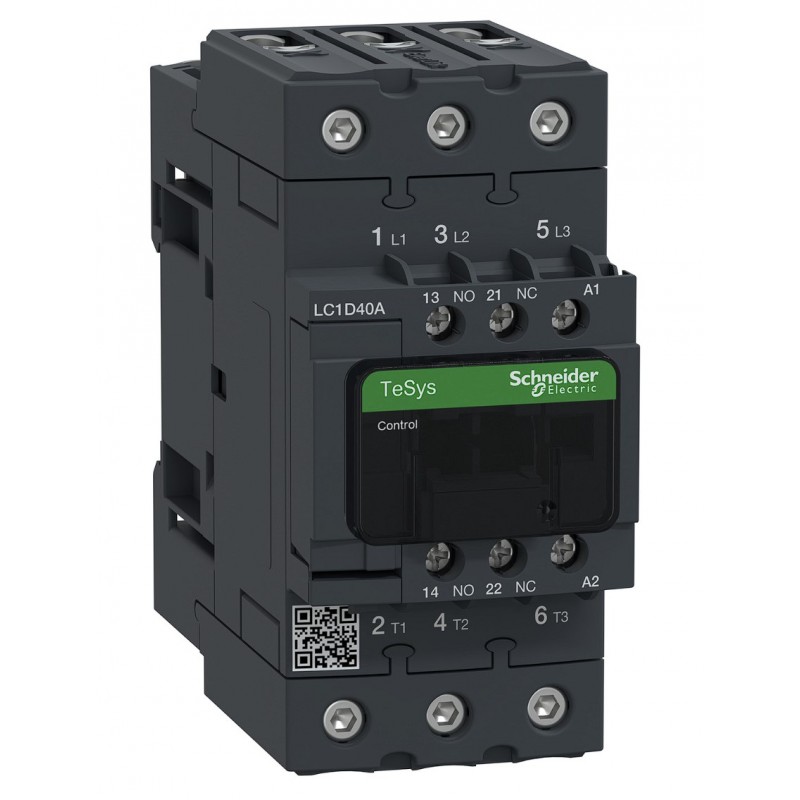 LC1D40AM7 - Контактор Tesys D, In-40 A, 18,5 кВт, Uc-220 В AC, 1NO+1NC, Schneider Electric
