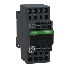 LC1DT403BL - Контактор TeSys D, 4P, In-40 A (AC-1), Uc-24 В DC, 1NO+1NC, встроенный супрессор, пружин., Schneider Electric