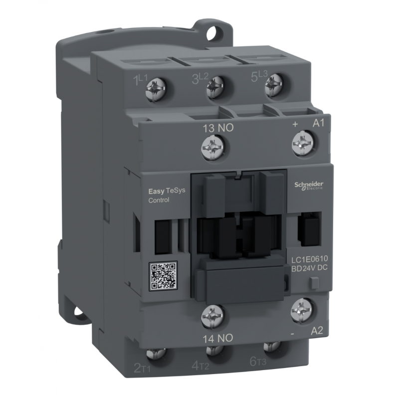 LC1E0610BD - Контактор Tesys E, In-6 A, 2,2 кВт, Uc-24 В DC, 1NO, Schneider Electric