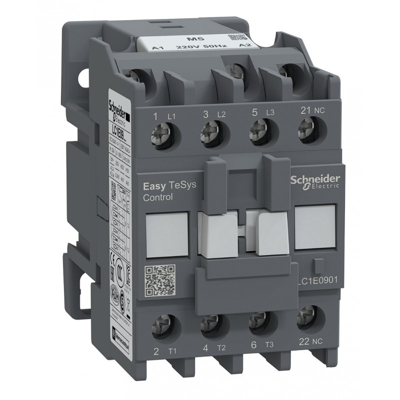 LC1E0901M5 - Контактор Tesys E, In-9 A, 4 кВт, Uc-220 В AC, 1NC, Schneider Electric