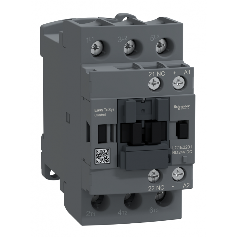 LC1E3201BD - Контактор Tesys E, In-32 A, 15 кВт, Uc-24 В DC, 1NC, Schneider Electric
