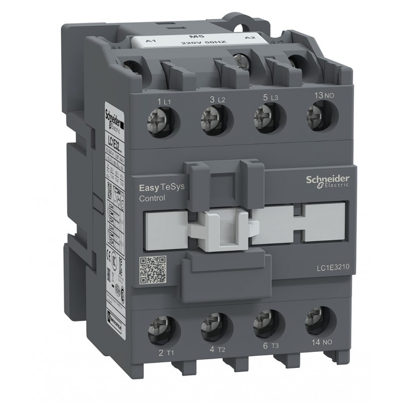 LC1E3210M5 - Контактор Tesys E, In-32 A, 15 кВт, Uc-220 В AC, 1NO, Schneider Electric