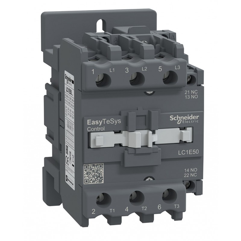 LC1E50M5 - Контактор Tesys E, In-50 A, 22 кВт, Uc-220 В AC, 1NO+1NC, Schneider Electric