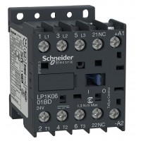 LP1K0610BD - Контактор Tesys K, In-6 A, 2,2 кВт, Uc-24 В DC, 1NO, Schneider Electric