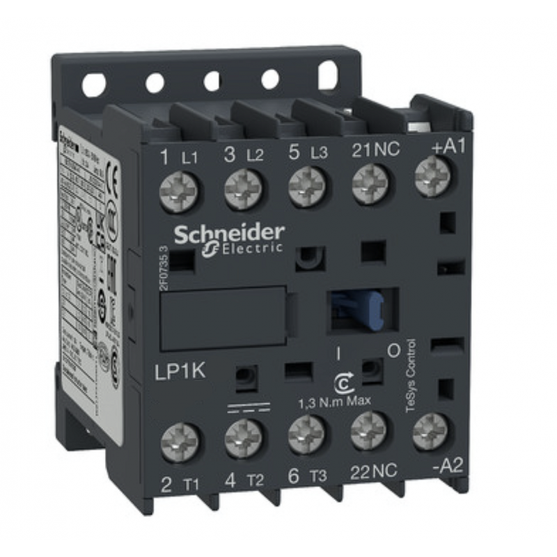 LP1K0901BD - Контактор Tesys K, In-9 A, 4 кВт, Uc-24 В DC, 1NC, Schneider Electric