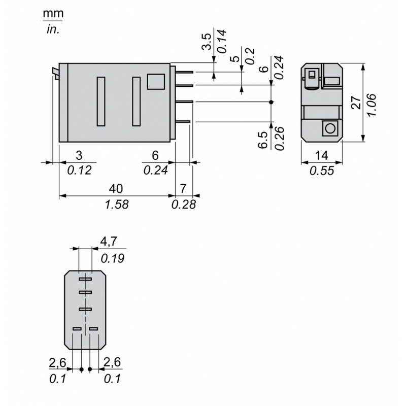 RPM12JD - Промежуточное реле RPM, Ie-15 A, Uc-12 В DC, 1 C/O, LED, кнопка тест, Schneider Electric