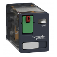 RPM21P7 - Промежуточное реле RPM, Ie-15 A, Uc-230 В AC, 2 C/O, кнопка тест, Schneider Electric