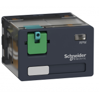 Промежуточное реле RPM, Ie-15 A, Uc-24 В DC, 4 C/O, кнопка тест, Schneider Electric (RPM41BD)