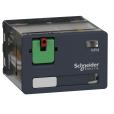 RPM42B7 - Промежуточное реле RPM, Ie-15 A, Uc-24 В AC, 4 C/O, LED, кнопка тест, Schneider Electric