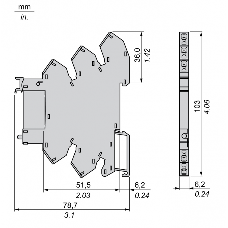 RSL1PRFU - Промежуточное реле RSL в сборе с цоколем (пружинные зажимы), Ie-6 A, Uc-115 В AC/DC, 1 C/O, Schneider Electric