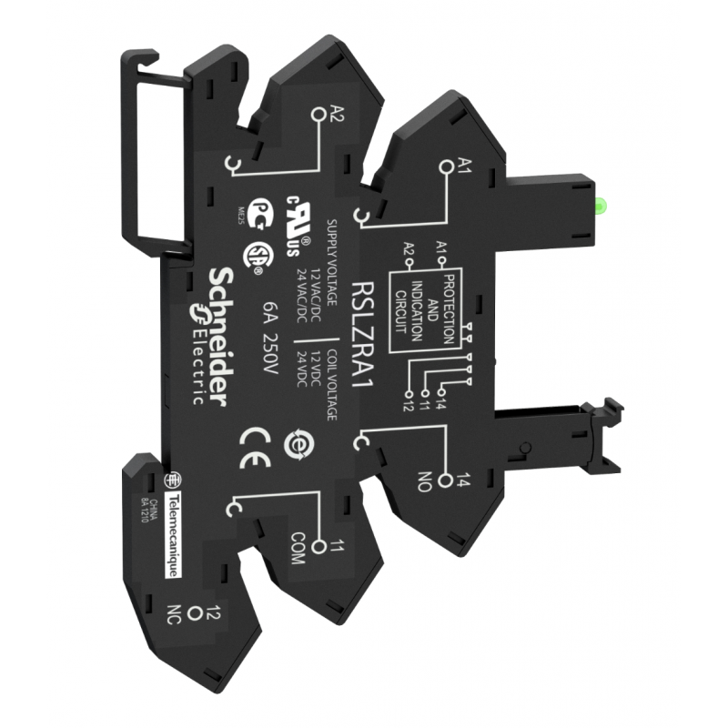 RSLZRA4 - Цоколь для реле RSL, пружинные зажимы, Uc-230 В AC/DC, Schneider Electric