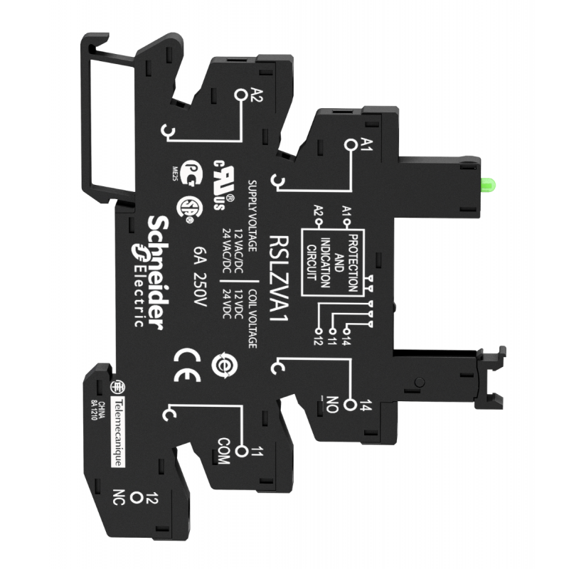 RSLZVA1 - Цоколь для реле RSL, винтовые зажимы, Uc-12–24 В AC/DC, Schneider Electric