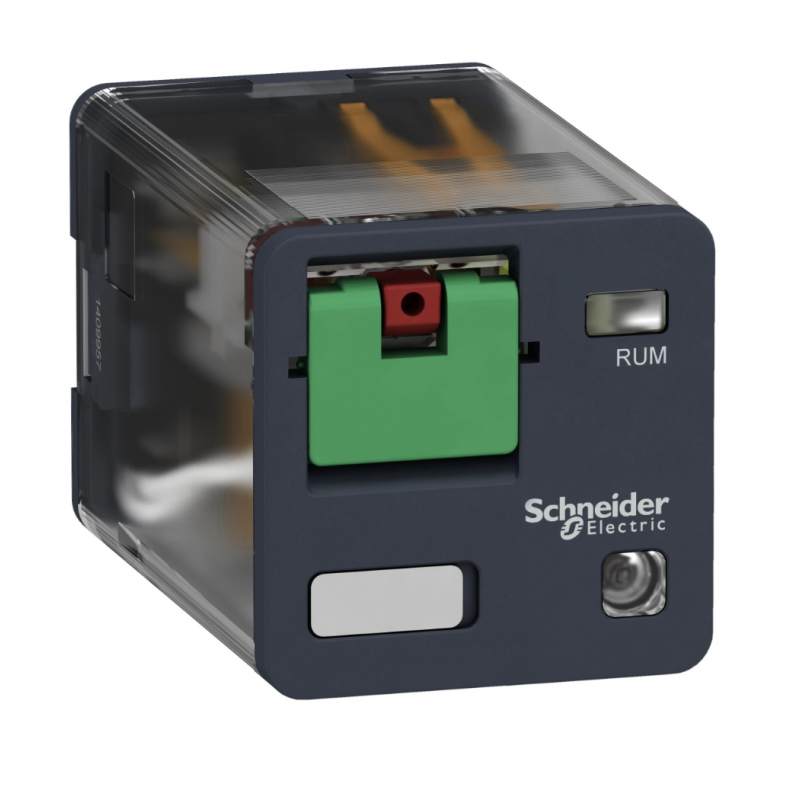 RUMC32FD - Промежуточное реле RUM, Ie-10 A, Uc-110 В DC, 3 C/O, LED, Кнопка тест, Schneider Electric