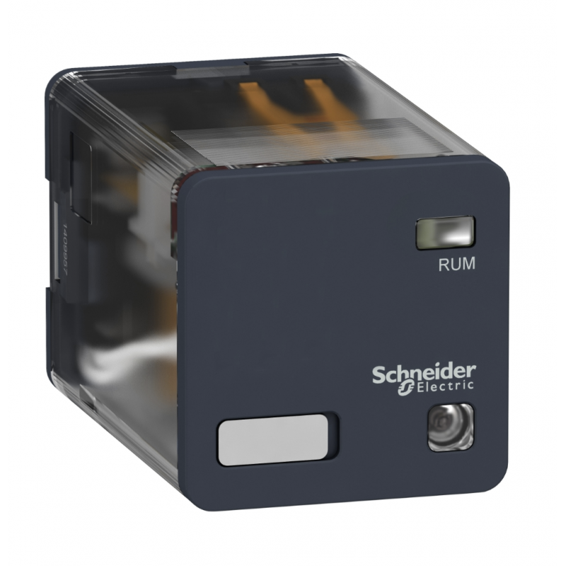 RUMC23P7 - Промежуточное реле RUM, Ie-10 A, Uc-230 В AC, 2 C/O, LED, Schneider Electric