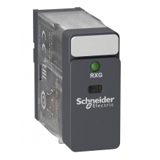 RXG13BD - Промежуточное реле RXG, Ie-10 A, Uc-24 В DC, 1 C/O, LED, Schneider Electric