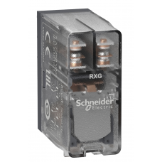 RXG25BD - Промежуточное реле RXG, Ie-5 A, Uc-24 В DC, 2 C/O, Schneider Electric