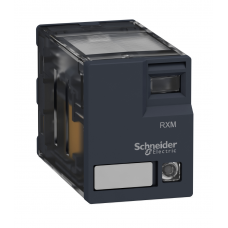 RXM2AB3BD - Промежуточное реле RXM, Ie-12 A, Uc-24 В DC, 2 C/O, LED, Schneider Electric