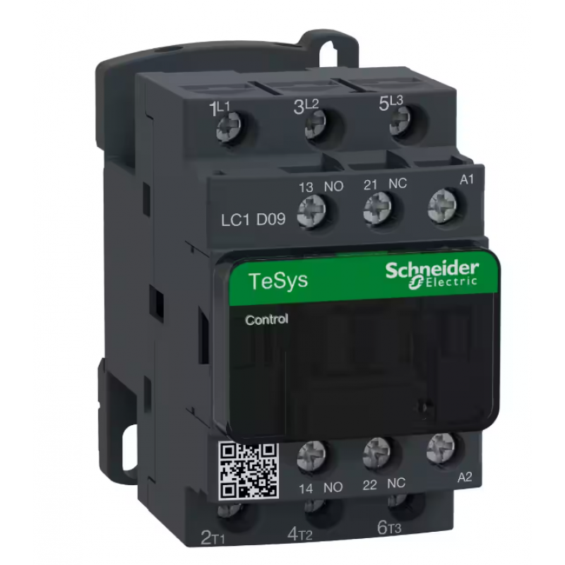 LC1D09M7 - Контактор Tesys D, In-9 A, 4 кВт, Uc-220 В AC, 1NO+1NC, Schneider Electric