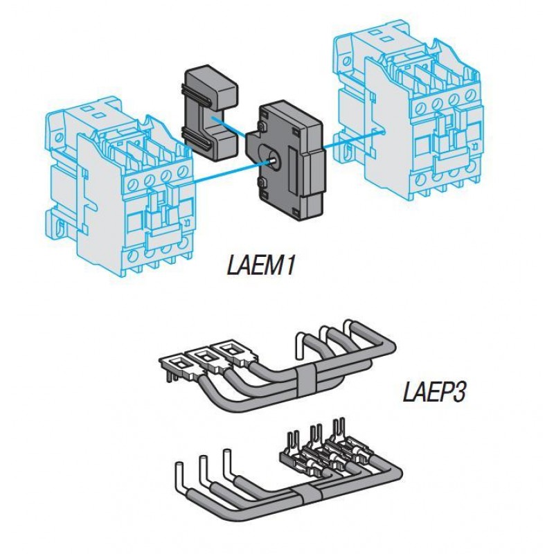 LAEP12 - Комплект перемычек силовой цепи для контакторов LC1E18-25, Schneider Electric