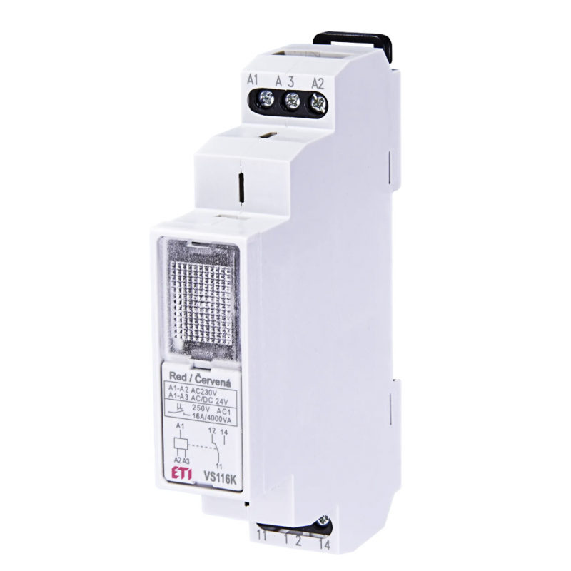 2471201 - Промежуточное реле VS116K, 1x16A AC1, Uc-24V AC/DC  /230 В AC, ETI