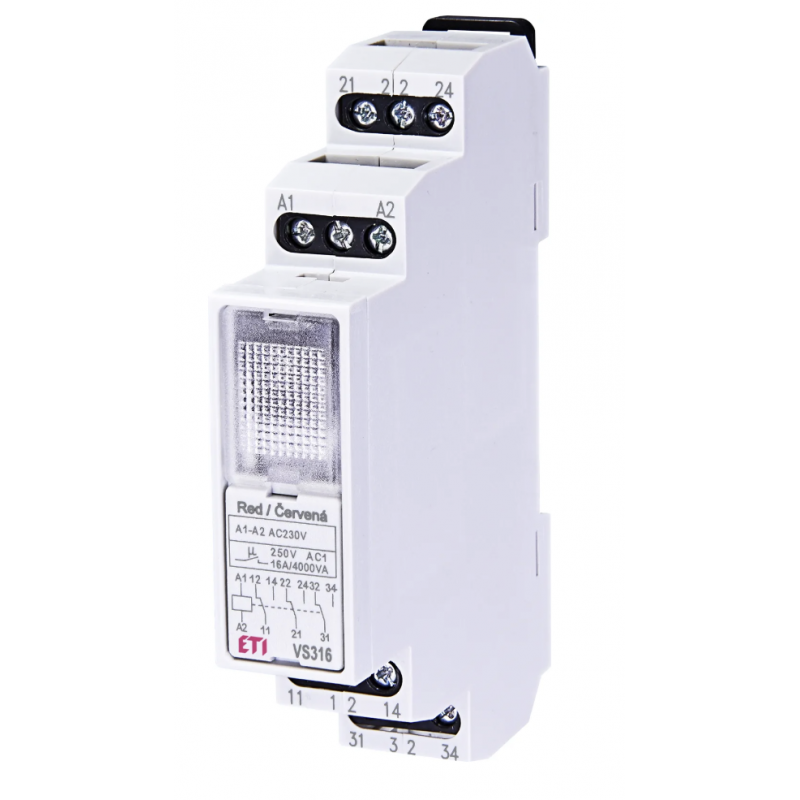 2471202 - Промежуточное реле VS316K, 3x16A AC1, Uc-230 В AC, ETI