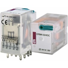 2473006 - Промежуточное реле ERM4, In-6 A, 4 C/O, Uc-24 В DC, ETI