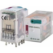 2473007 - Промежуточное реле ERM4, In-6 A, 4 C/O, Uc-24 В DC (LED), ETI