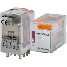2473011 - Промежуточное реле ERM4, In-6 A, 4 C/O, Uc-230 В AC (LED), ETI