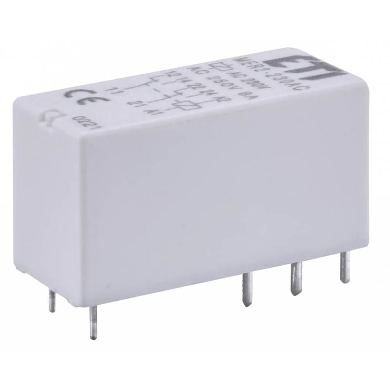 2473034 - Миниатюрное промежуточное реле MER2, In-8 A, 2 C/O, Uc-230 В AC, ETI