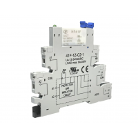 HF-41F - Промежуточное реле в сборе с цоколем (винтовые зажимы), Ie-6 A, Uc-12-24 В AC/DC, 1 C/O, Tense