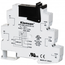 0.0.0.2.72544 - Промежуточное реле KPR-SWE  в сборе с цоколем (винтовые зажимы), Ie-8 A, Uc-24 В DC, 2 C/O, Klemsan