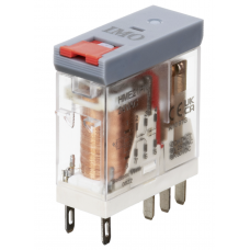 HME21PN24AC - Компактное промежуточное реле HME, Ie-8 A, Uc-24 В AC, 2 C/O, LED, кнопка тест, IMO
