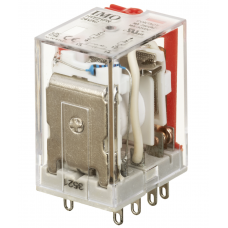 HYE21PN24AC - Промежуточное реле HYE, Ie-10 A, Uc-24 В AC, 2 C/O, LED, кнопка тест, IMO