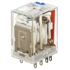 HYE21PN24DC - Промежуточное реле HYE, Ie-10 A, Uc-24 В DC, 2 C/O, LED, кнопка тест, IMO