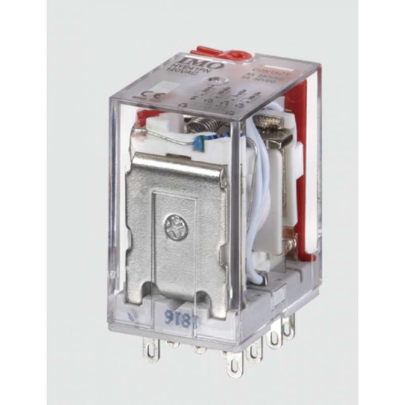 HYE31PN230AC - Промежуточное реле HYE, Ie-10 A, Uc-230 В AC, 3 C/O, LED, кнопка тест, IMO