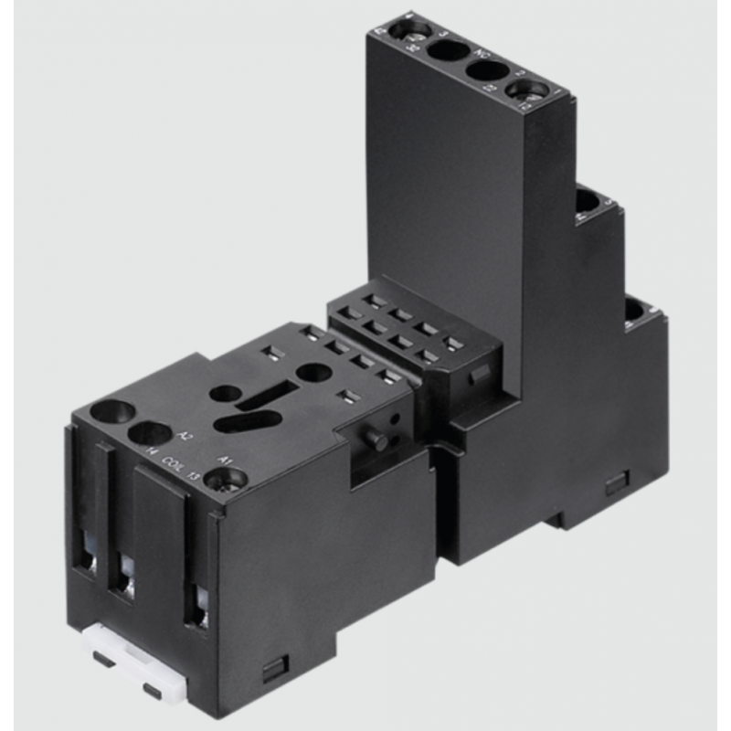 SRNE2-S - Цоколь для реле серии HYE21, с фиксирующей скобой, 2 C/O, IMO