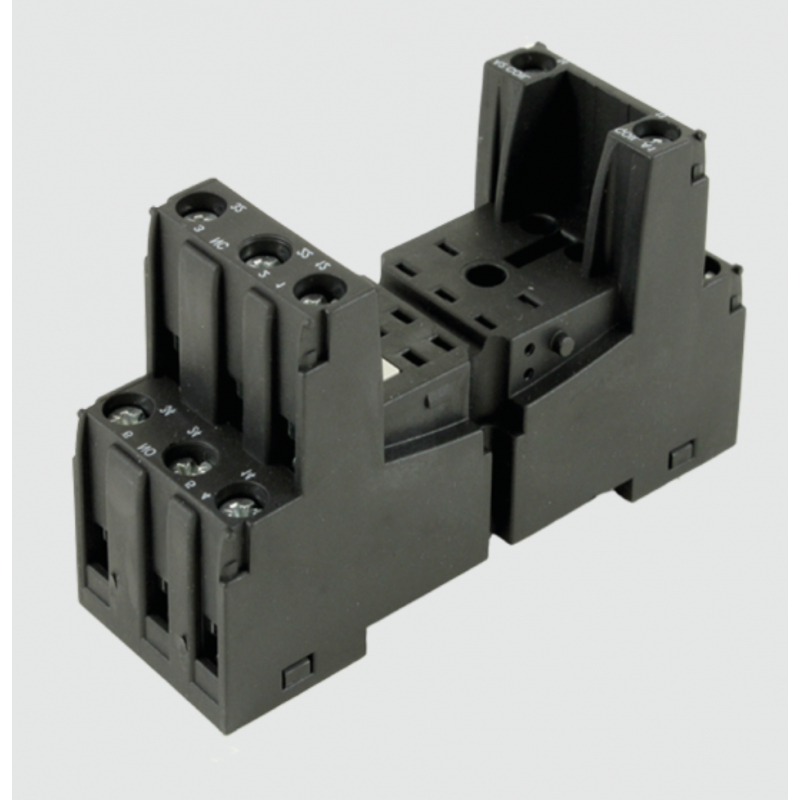 SRNE3-D - Цоколь для реле серии HYE31, с фиксирующей скобой, 3 C/O, IMO