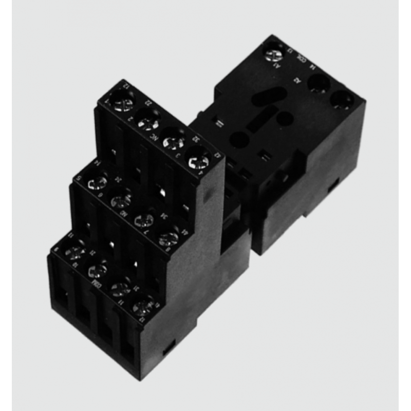 SRNE4-S - Цоколь для реле серии HYE41, с фиксирующей скобой, 4 C/O, IMO