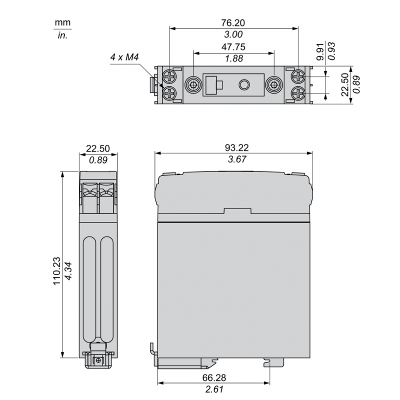 SSD1A320BDRC1 - Твердотельное реле мгновенного переключения (1-фазное, 20А, DIN-рейка, 4-32VDC/48-600VAC) Schneider Electric
