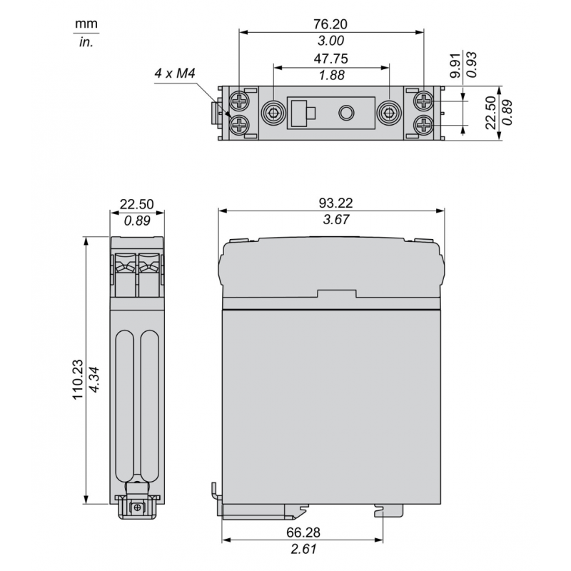 SSD1A320M7C1 - Твердотельное реле (1-фазное, 20А, DIN-рейка, 90-280VAC/DC / 48-600VAC) Schneider Electric