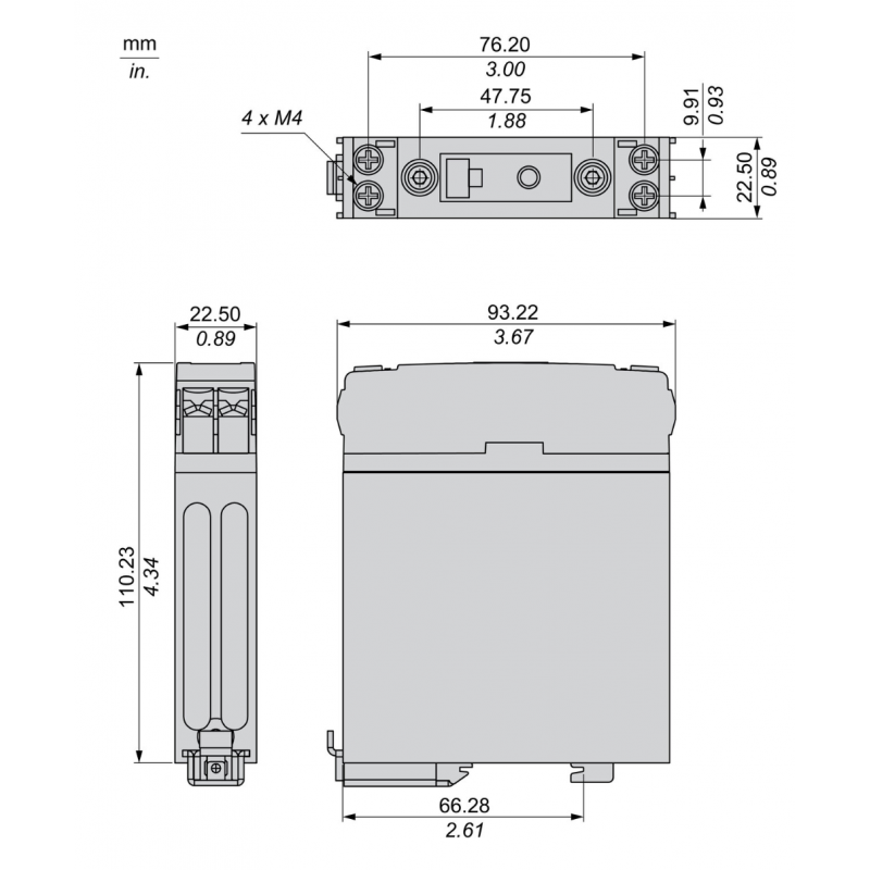 SSD1A335BDC1 - Твердотельное реле (1-фазное, 35А, DIN-рейка, 4-32VDC/48-600VAC) Schneider Electric