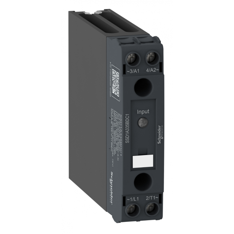 SSD1A335BDC1 - Твердотельное реле (1-фазное, 35А, DIN-рейка, 4-32VDC/48-600VAC) Schneider Electric