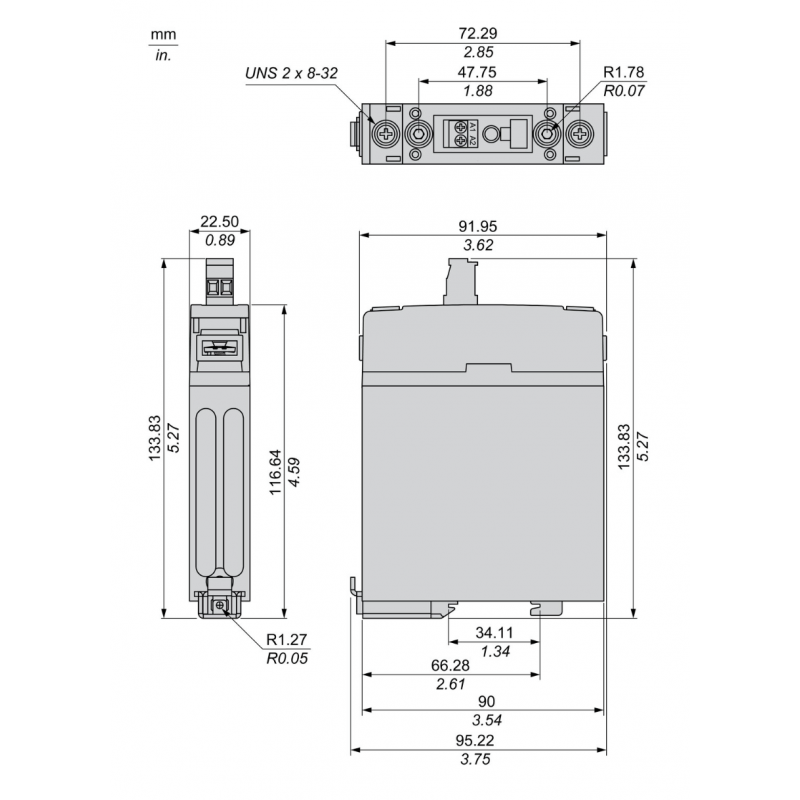 SSD1A335BDC2 - Твердотельное реле (1-фазное, 35А, DIN-рейка, винтовые клеммы, 4-32VDC/48-600VAC) Schneider Electric
