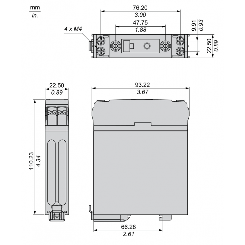 SSD1A335M7C1 - Твердотельное реле (1-фазное, 35А, DIN-рейка, 90-280VAC/DC / 48-600VAC) Schneider Electric